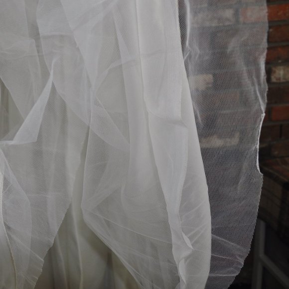 Vintage 50s 60s ILGWU Unoin Made Crinoline Modest Wedding Grad Dress Gown S - Picture 12 of 13